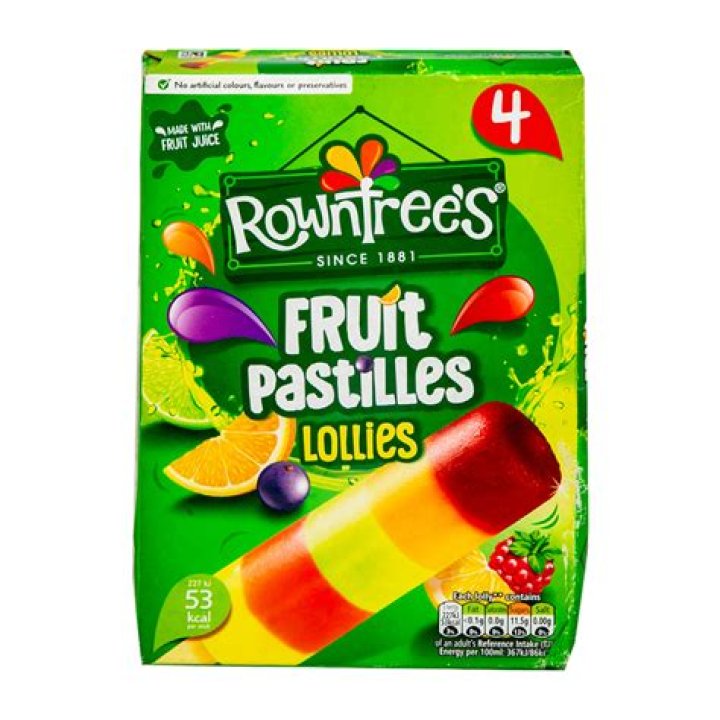 Are fruit pastille ice lollies vegan?