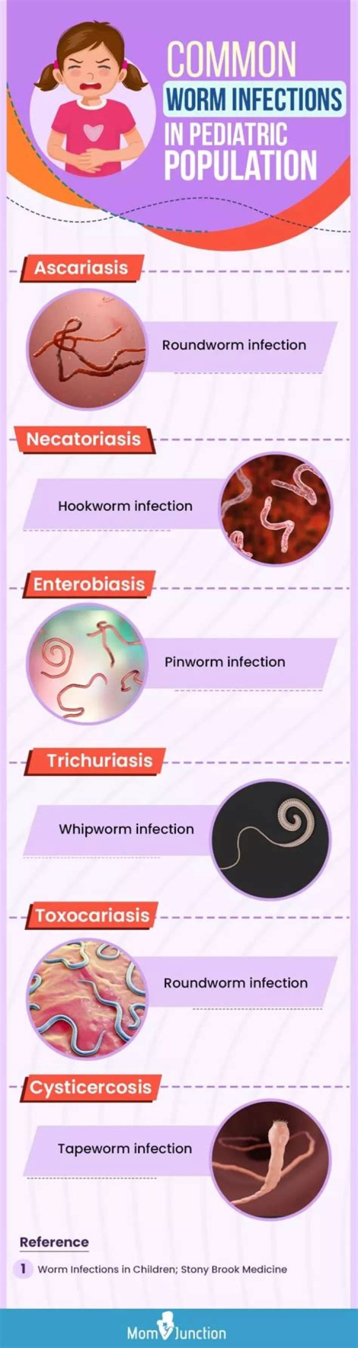 Can babies get worms in their poop?