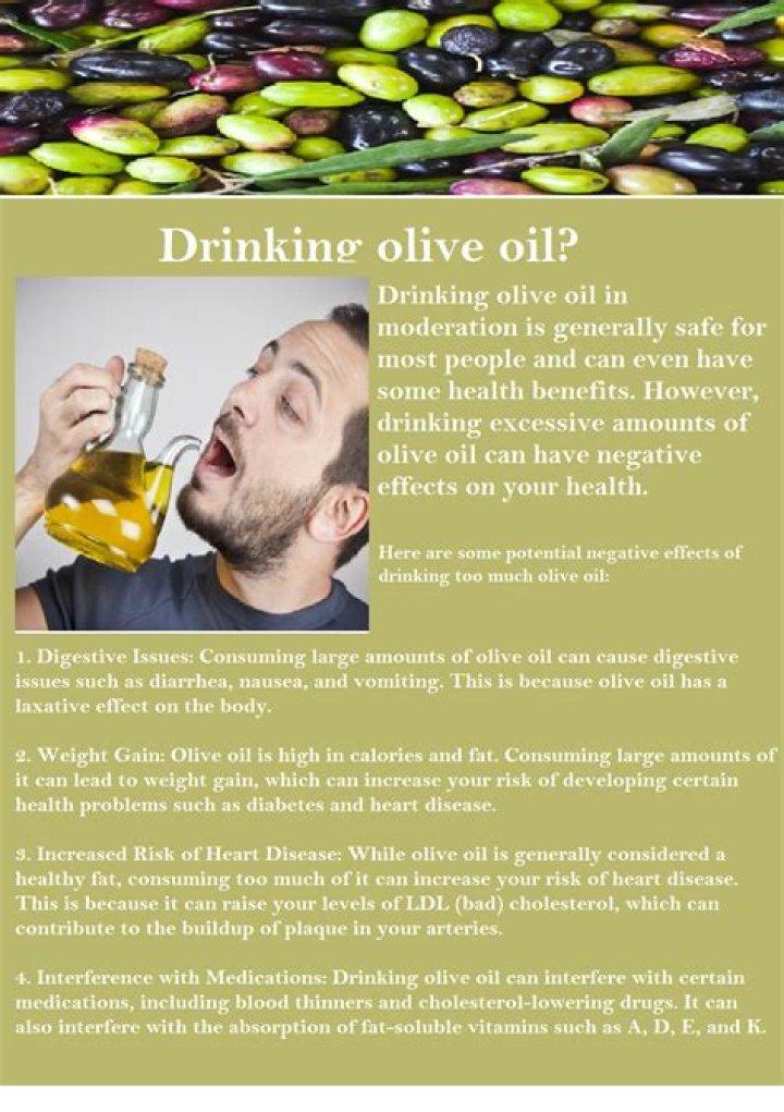 Can I drink olive oil straight?