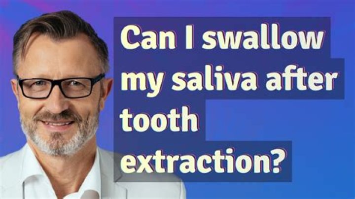 Can I swallow after tooth extraction?