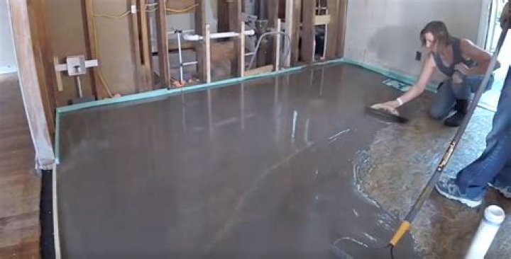 Can self-leveling concrete be used as a finished floor?