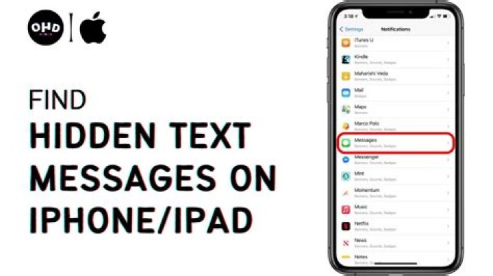 Can text messages be hidden on iPhone?