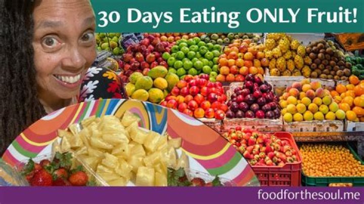 Can you only eat fruits and no vegetables?