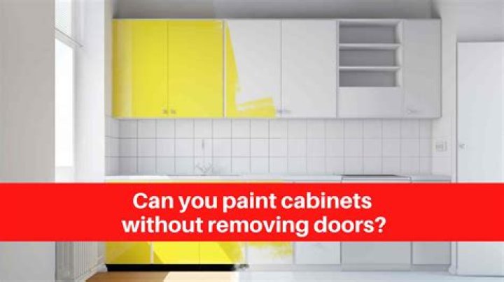 Can you paint cabinets without removing doors?