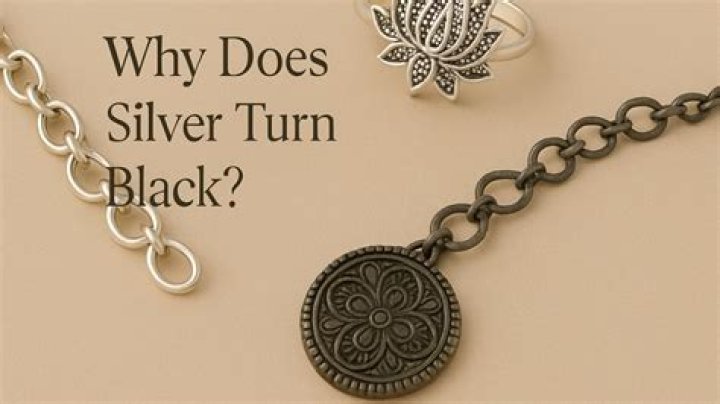 Does silver turn black when burned?