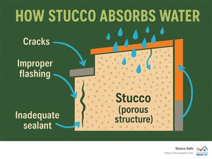 Does stucco let water in?