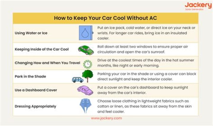 How can I keep my car cool without air conditioning?