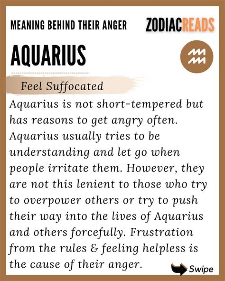 How do Aquarius act when they're mad?