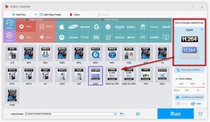 How do I convert MP4 to H 264?