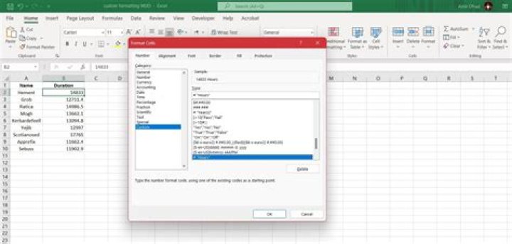How do I create a custom text format in Excel?