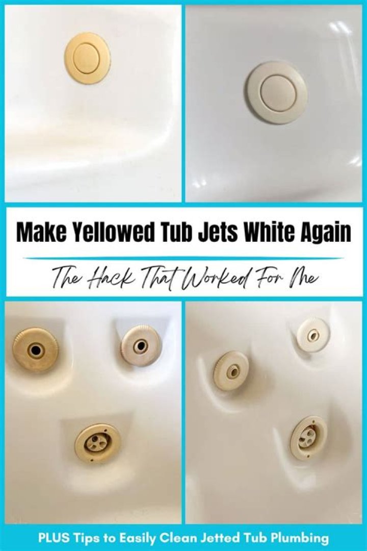 How do I get my yellow tub white again?