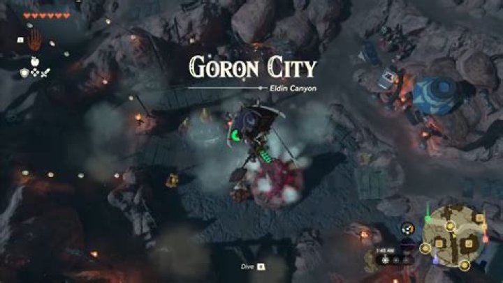 How do I get to the Goron City without burning?