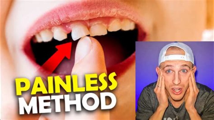 How do I pull out my own tooth without pain?