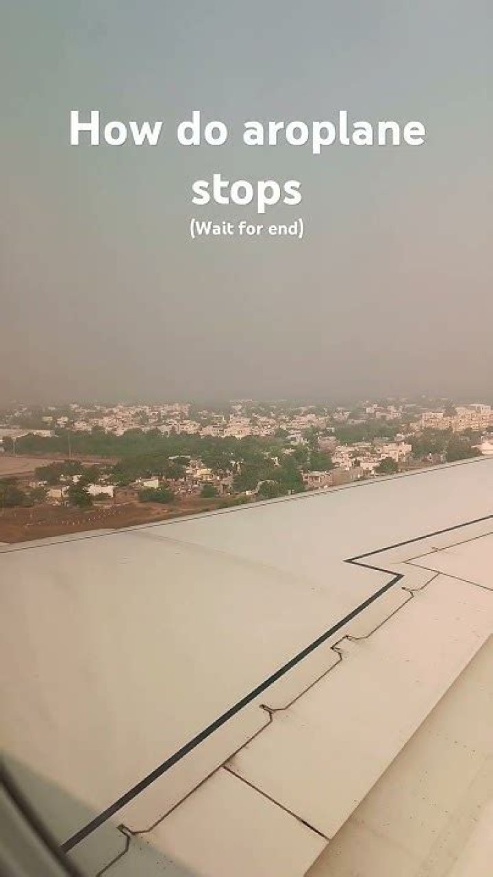 How do planes stop after landing?