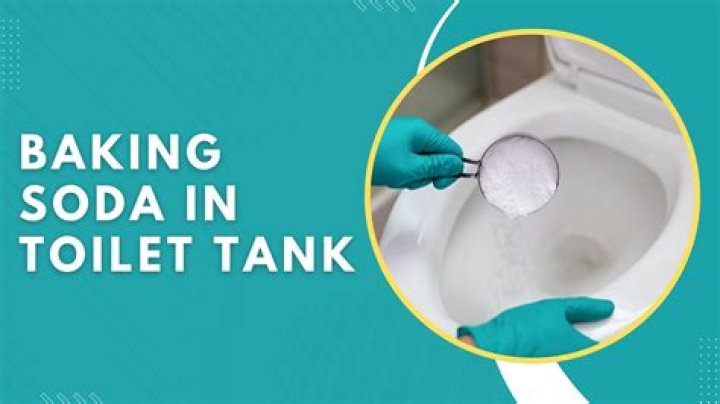 How do you clean a toilet tank with baking soda?