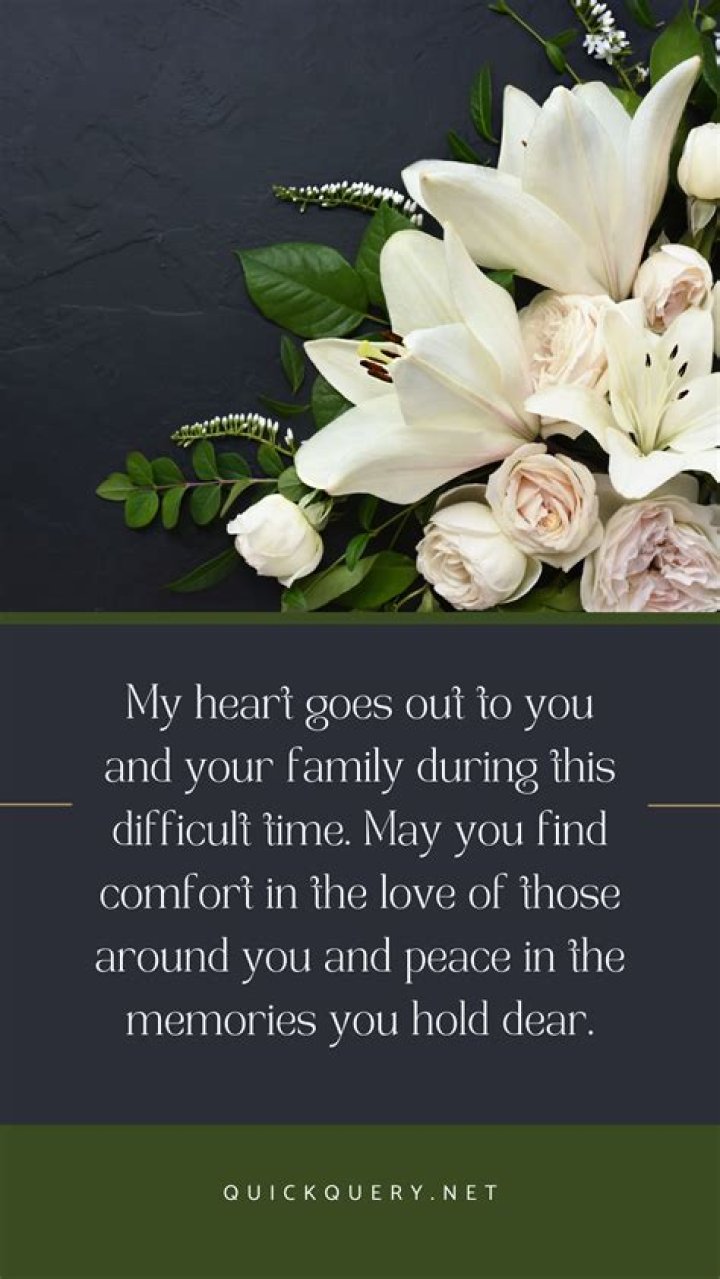 How do you comfort someone who lost their family?
