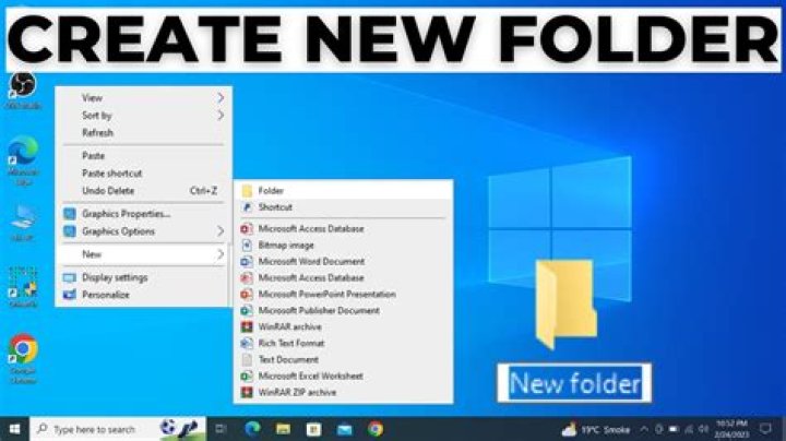 How do you create a new folder?