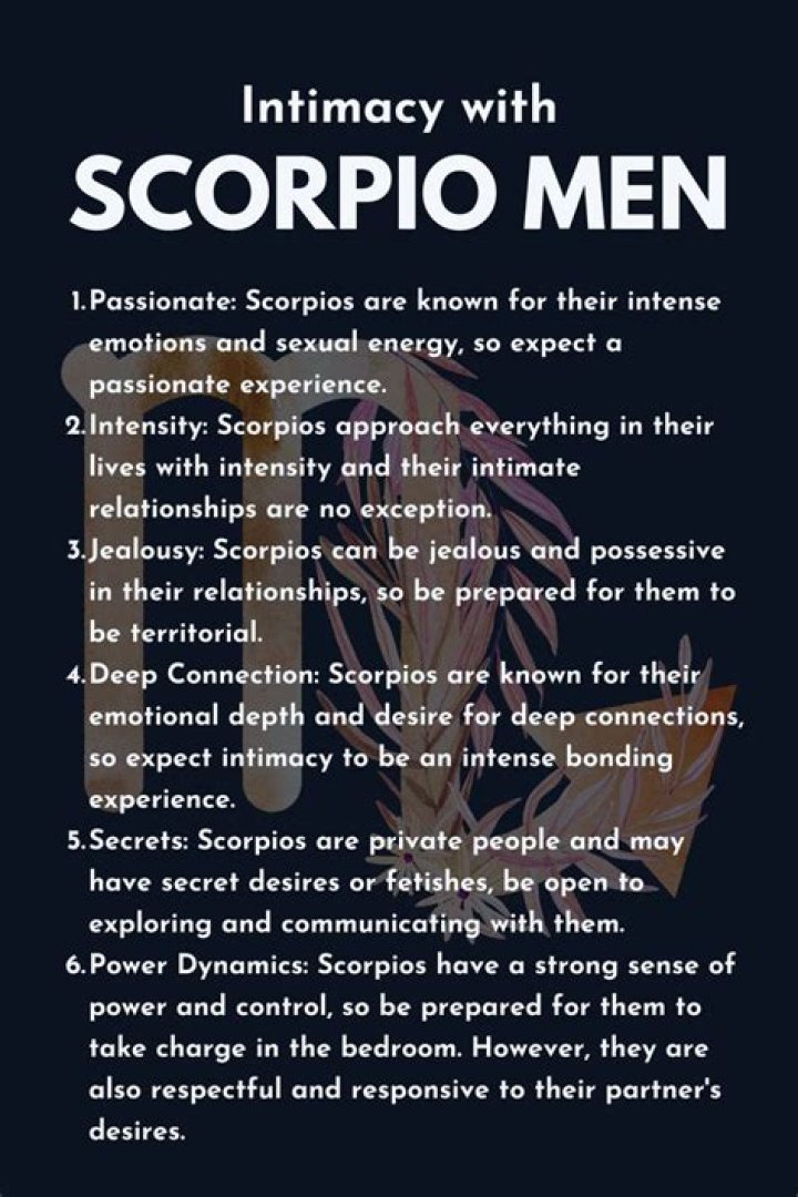 How do you emotionally connect with a Scorpio man?