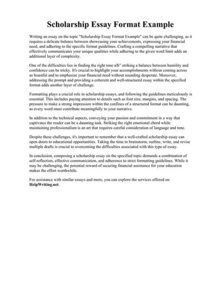 How do you end a scholarship essay?