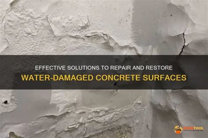 How do you fix water damaged concrete?