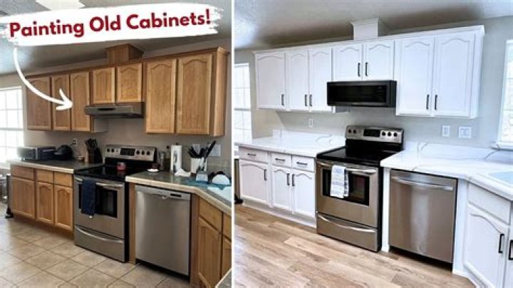 How do you remove old paint from kitchen cabinets?