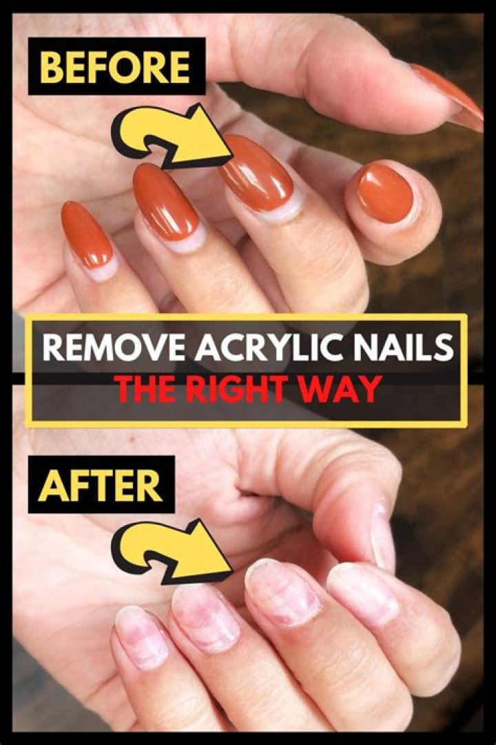 How do you remove smoke stains from acrylic nails?