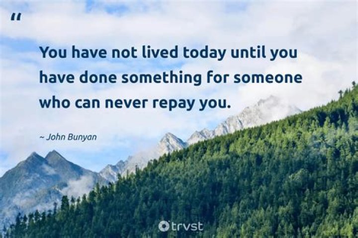 How do you repay someone who saved your life?