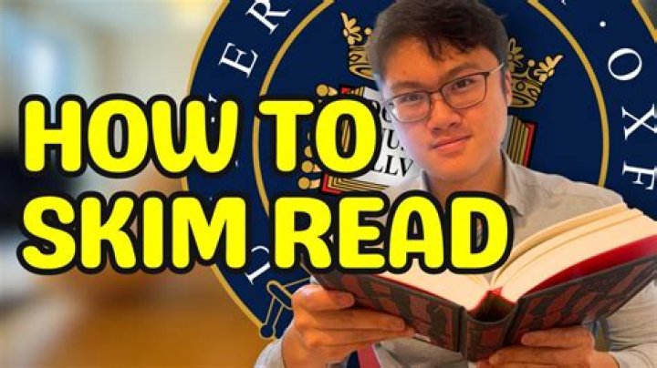 How do you skim read in college?