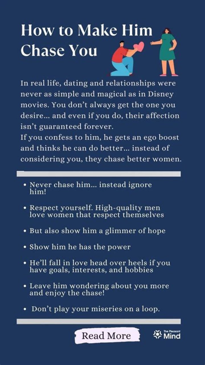 How do you turn the tables on a guy and make him chase you?