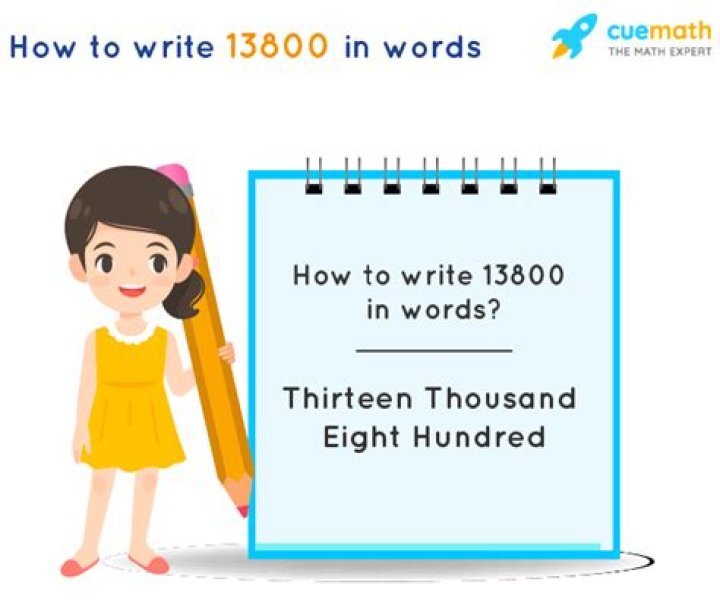 How do you write 13800 in English?