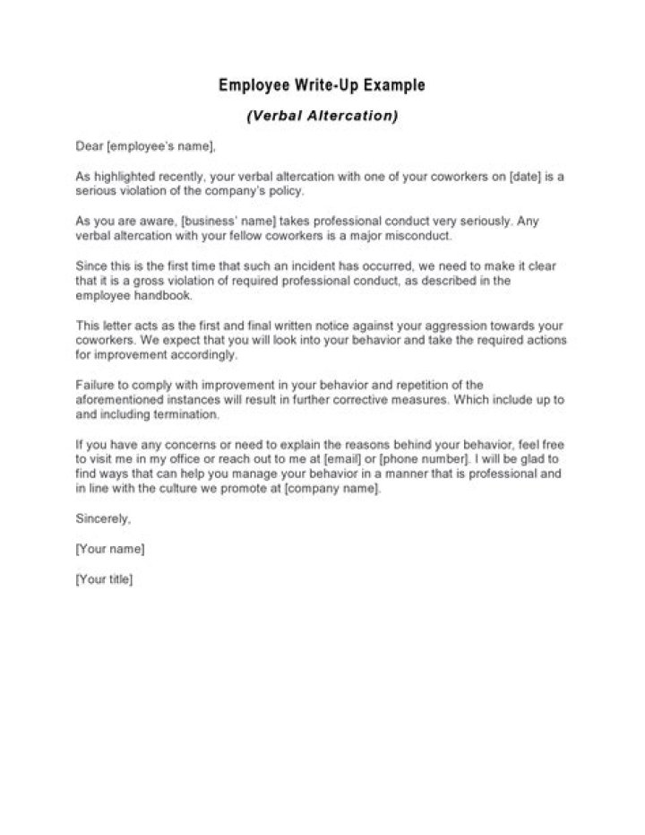How do you write someone up for their attitude?