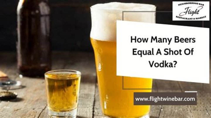 How many beers is equal to a shot of vodka?