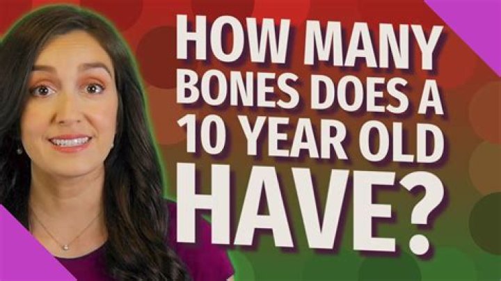 How many bones does a 10 year old have?