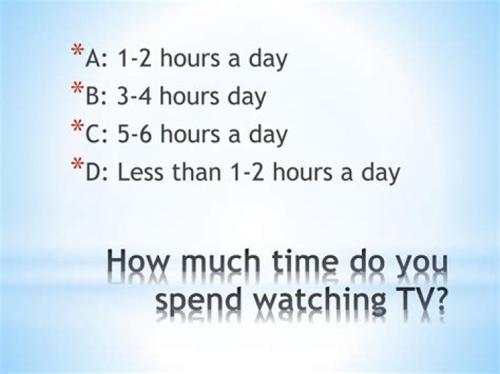 How many hours in a day do you spend watching TV?