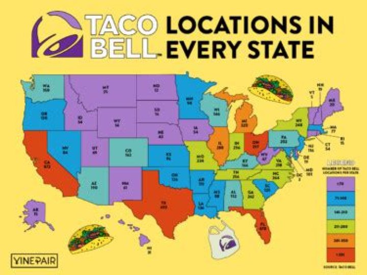 How many Taco Bells are there in the world?