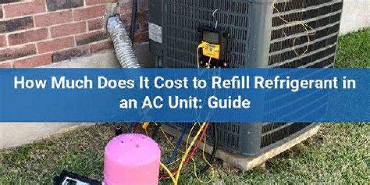 How much does it cost to refill refrigerant in AC unit?