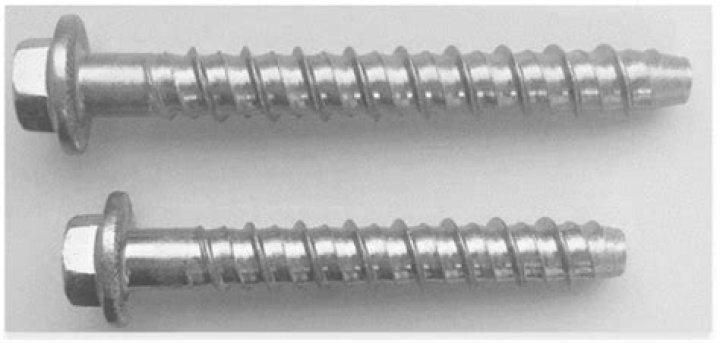 How much weight can concrete screws hold?