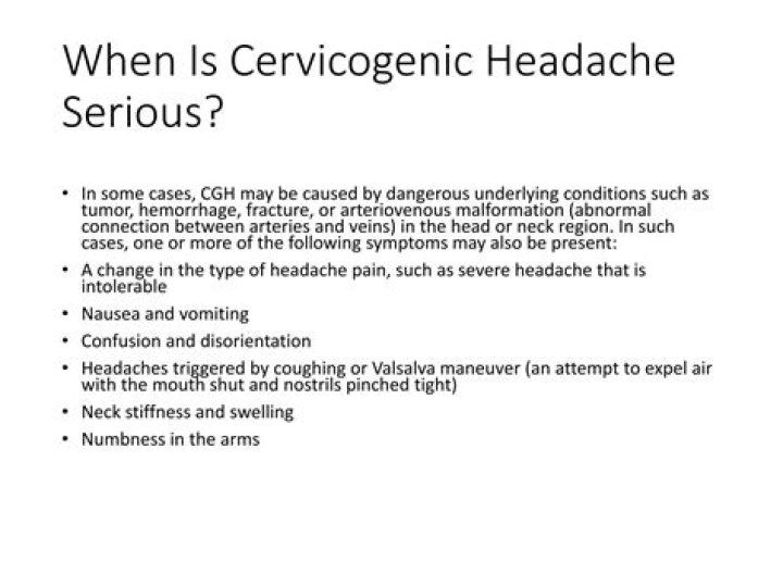 Is Cervicogenic headache serious?
