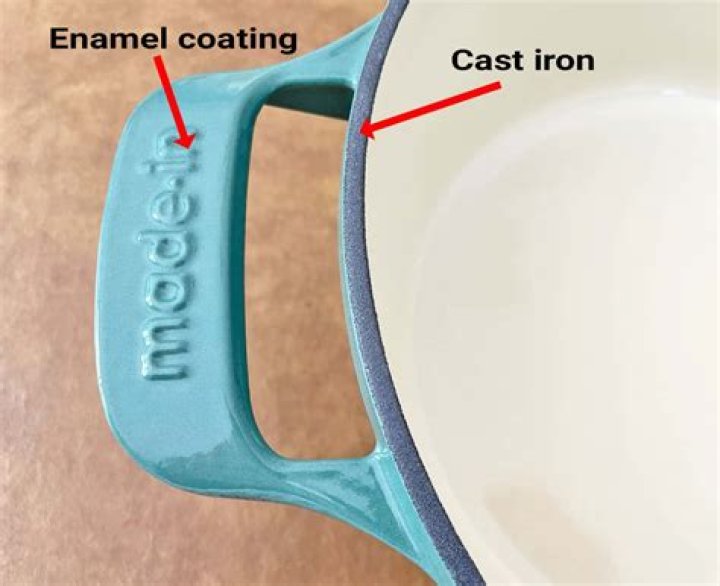 Is it safe to use scratched enamel cast iron?