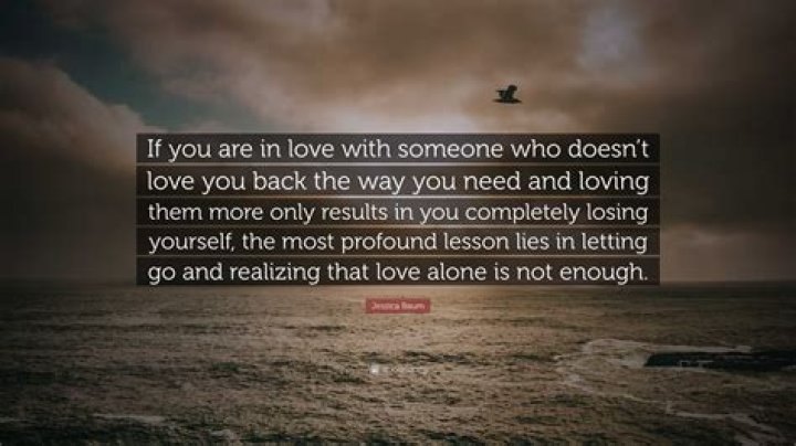 Is letting go a part of loving someone?