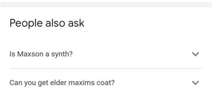 Is Maxson a synth?