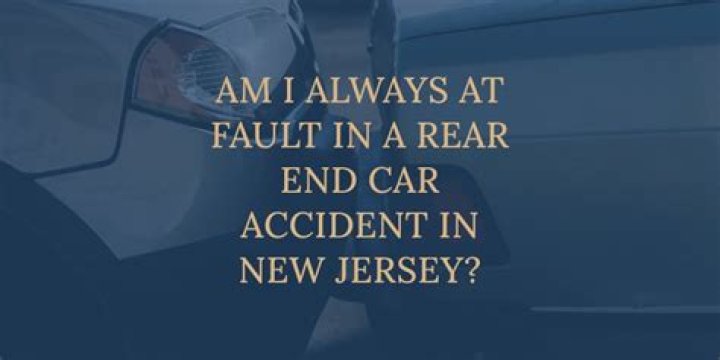 Is rear-end always at fault?