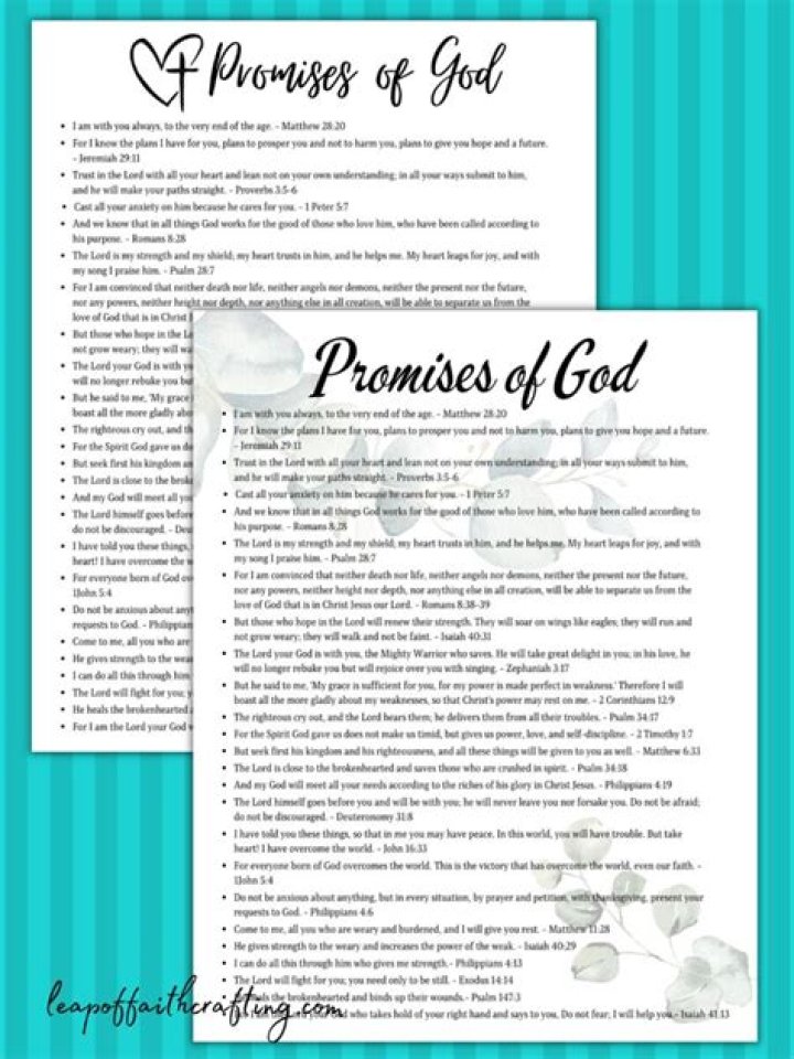 What are the 8 promises of God?