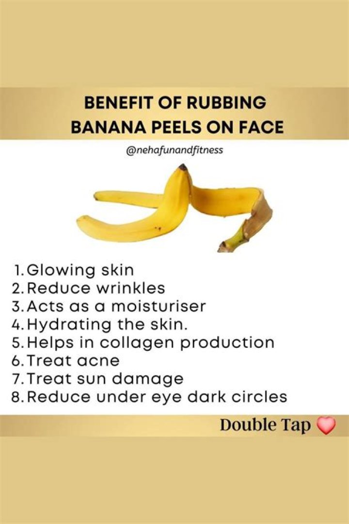 What are the benefits of rubbing banana peel on face?