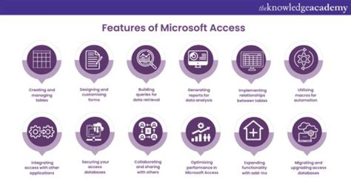 What are the features of Microsoft Access?