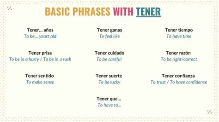 What are the Nine tener expressions?