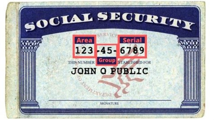 What are the red numbers on the back of a Social Security card?