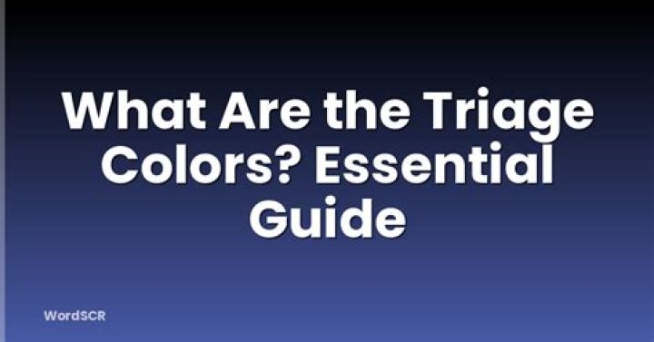What are triage colors?