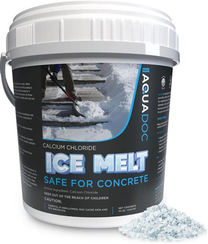 What can I use to melt ice on concrete?