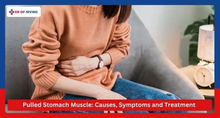 What causes pulled muscles in stomach?
